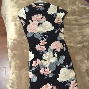 Black floral dress